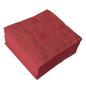 Preview: 50 Servietten Weihnachten Airlaid 40x40cm bordeaux  Schneeflocken-Motiv