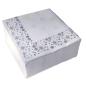 Preview: 50 Servietten Weihnachten Airlaid 40x40cm weiß mit Schneeflocken-Motiv