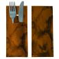 Preview: 520 Bestecktaschen mit Serviette Rost braun 20 cm