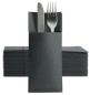 Preview: 50 Softpoint Besteckservietten Bestecktaschen schwarz