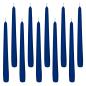 Preview: 10 Spitzkerzen dunkelblau 23,5 x 245 mm