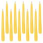 Preview: 10 Spitzkerzen gelb 23,5 x 245 mm