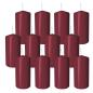 Preview: 12 Stumpen Kerzen 60x120mm bordeaux