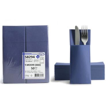 Bestecktaschen blau