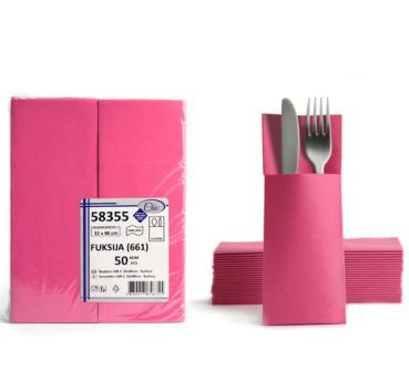 Servietten-Bestecktaschen fuchsia