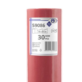 30 Mitteldecken 80cm x 80cm bordeaux Vlies CHIC® Airlaid perforiert