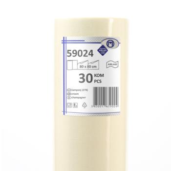 30 Mitteldecken 80cm x 80cm creme Vlies CHIC Airlaid perforiert