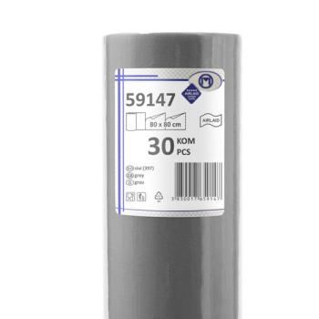 30 Mitteldecken 80cm x 80cm grau Vlies CHIC® Airlaid perforiert