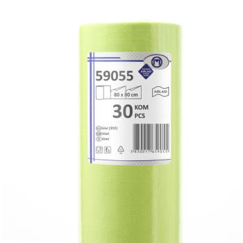 30 Mitteldecken 80cm x 80cm kiwi Vlies CHIC® Airlaid perforiert