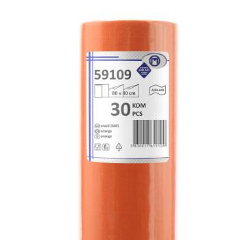 30 Mitteldecken 80cm x 80cm orange Vlies CHIC® Airlaid perforiert