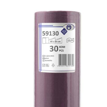 30 Mitteldecken 80cm x 80cm pflaume Vlies Ornamensa Airlaid perforiert