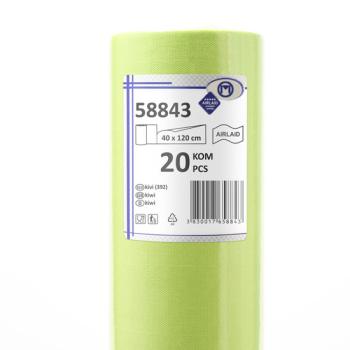 20 Tischläufer 40cm x 120cm kiwi Vlies CHIC Airlaid perforiert