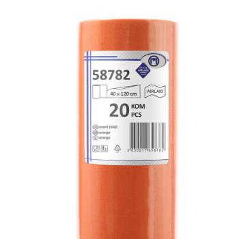 20 Tischläufer 40cm x 120cm orange Vlies CHIC Airlaid perforiert