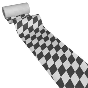 JUNOPAX Papier Tischläufer 50m x 0,20m Raute schwarz-weiß
