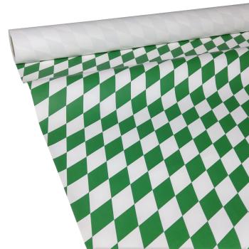 JUNOPAX Papiertischdecke 50m x 1,00m Raute grün-weiß