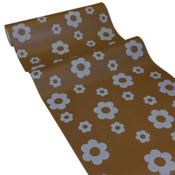 JUNOPAX Papier Tischläufer 50m x 0,40m Blüte braun