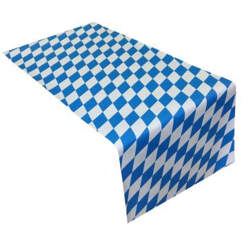 Junopax Tischläufer Raute weiß-blau