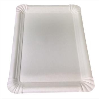 Pappteller 16 x 23 cm weiß