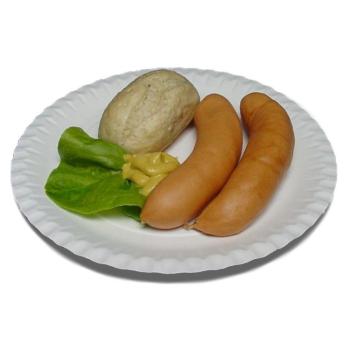 100 flache Pappteller weiß rund Durchmesser 18 cm