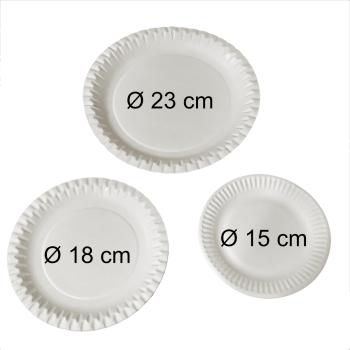 Pappteller 3 Größen einzeln