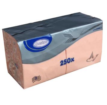 250 Cocktail-Servietten 2-lagig ca. 24x24cm apricot
