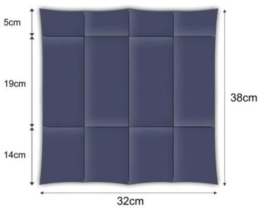 Serviette aufgefaltet