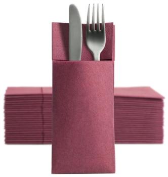 1250 Softpoint Besteckservietten Bestecktaschen bordeaux