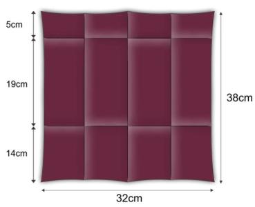 Serviette aufgefaltet