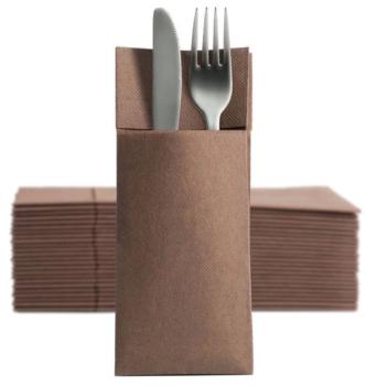 Softpoint Besteckserviette braun