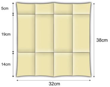 Serviette aufgefaltet