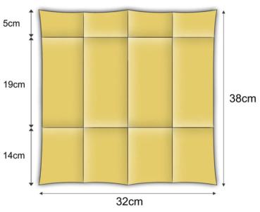 Serviette aufgefaltet