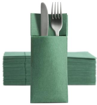 1250 Softpoint Besteckservietten Bestecktaschen grün