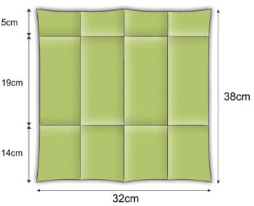 Serviette aufgefaltet