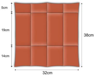 Serviette aufgefaltet