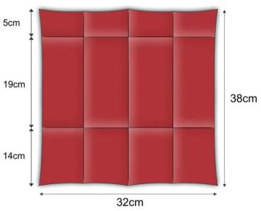 Serviette aufgefaltet