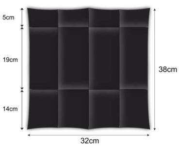 Serviette aufgefaltet