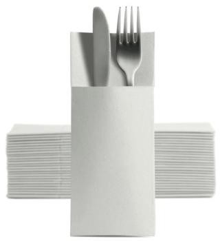 Softpoint Besteckserviette weiß