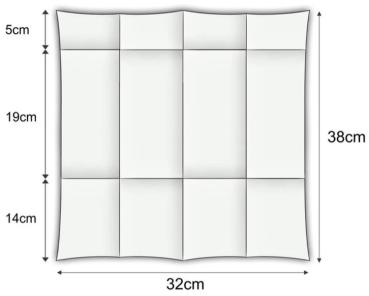 Serviette aufgefaltet