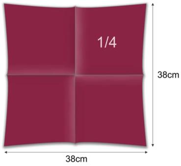 Serviette aufgefaltet