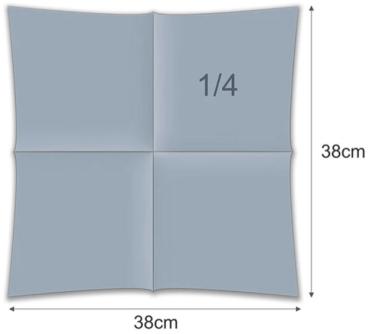 Serviette aufgefaltet