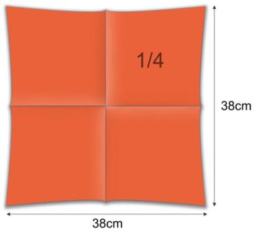 Serviette aufgefaltet