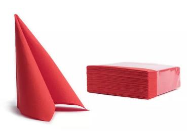 50 Servietten Softpoint  38x38cm rot