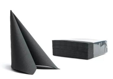 50 Servietten Softpoint  38x38cm schwarz