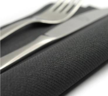 50 Servietten Softpoint  38x38cm schwarz