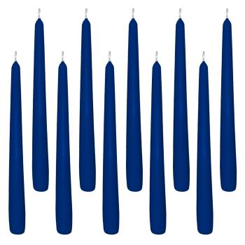 10 Spitzkerzen dunkelblau 23,5 x 245 mm