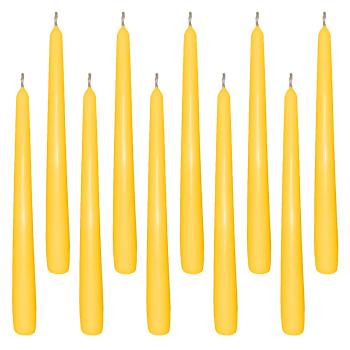 10 Spitzkerzen gelb 23,5 x 245 mm