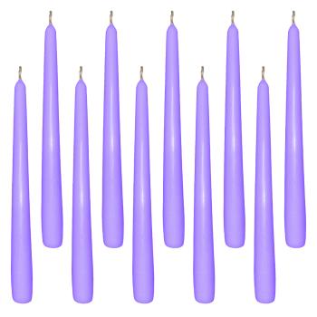 10 Spitzkerzen lila 23,5 x 245 mm