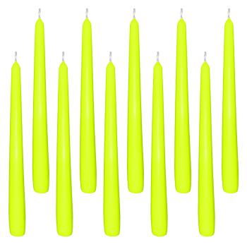 10 Spitzkerzen limette 23,5 x 245 mm
