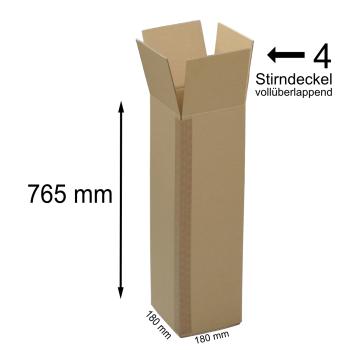 400 Versandhülsen 180 x 180 x 765 mm Faltkartons zweiwellig braun