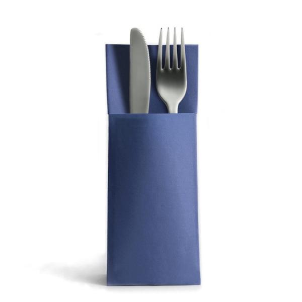 50 Airlaid Besteckservietten Bestecktaschen blau